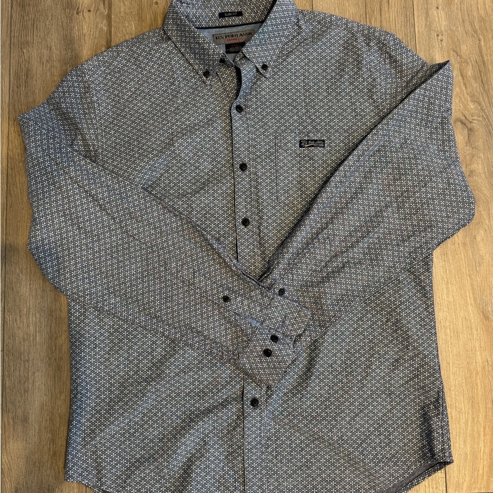 U.S. Polo Assn. Gray Casual Button Down Shirt